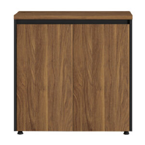 Low cabinet Oscar pakoworld in walnut-anthracite color 80x40x80cm