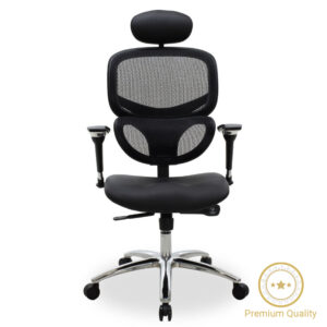 Manager office chair Freedom pakoworld SUPREME QUALITY mesh-pu in black colour