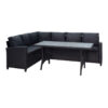 Merano lounge metal-pe rattan-plywood black