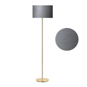 Metal floor lamp Clap pakoworld E27 golden-pvc shade in dark grey color D30x150cm