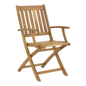 Mobie pakoworld folding armchair natural acacia wood 56x61x89cm