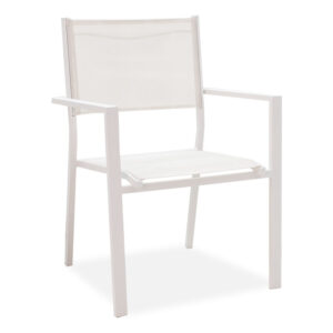 Moly pakoworld aluminum-textilene armchair white