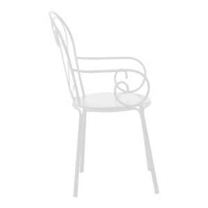 Monasty pakoworld stackable armchair white metal 49x55x90cm 2 Monasty pakoworld stackable armchair white metal 49x55x90cmOutdoor furniture > Garden armchairs