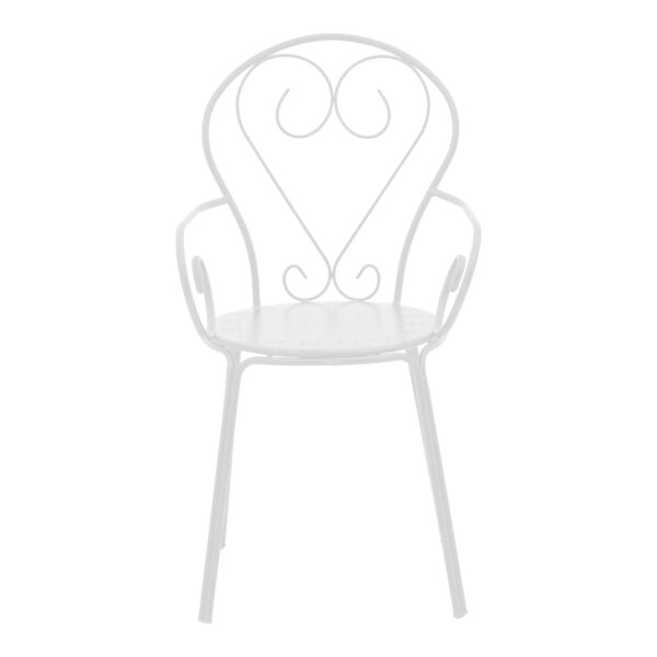 Monasty pakoworld stackable armchair white metal 49x55x90cm 3 Monasty pakoworld stackable armchair white metal 49x55x90cmOutdoor furniture > Garden armchairs