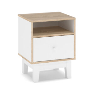 Nightstand Awell pakoworld color sonoma-white 45x44x58cm