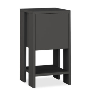 Nightstand Ema pakoworld 1 cupboard anthracite color 30x30x55cm