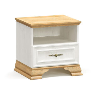 Nightstand Jaden pakoworld golden oak-white antique color 49x41x47cm