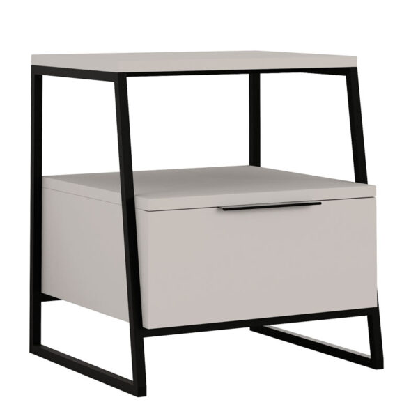 Nightstand Johana pakoworld black-cream 45x40x50cm