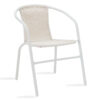 Obbi pakoworld metal-pe chair in white color 54x56x73cm