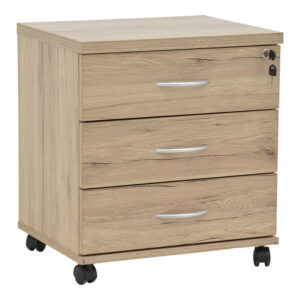 Office chest of drawers on casters Anze pakoworld natural melamine 48x38x53cm