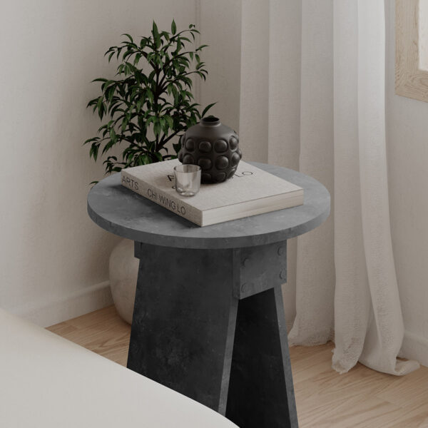 Side table Chen pakoworld grey melamine D42x50cm 3 Side table Chen pakoworld grey melamine D42x50cmIndoor furniture > Tables auxiliary