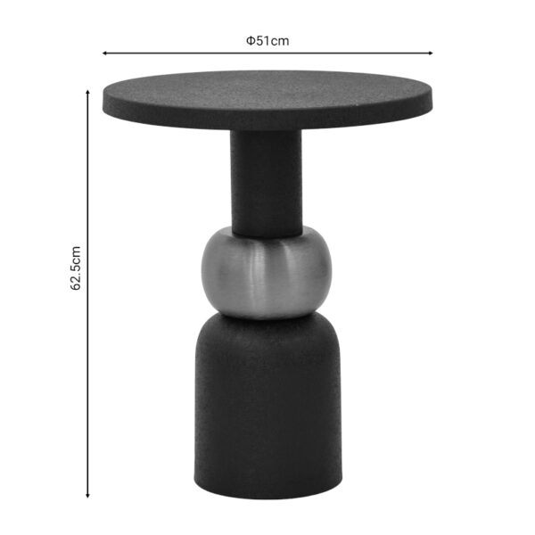 Side table Enville Inart black gold metal D51x62.5cm 3 Side table Enville Inart black-gold metal D51x62.5cmIndoor furniture > Tables auxiliary