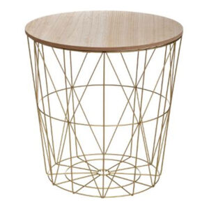 Side table Kumi pakoworld oak-gold D41x40cm