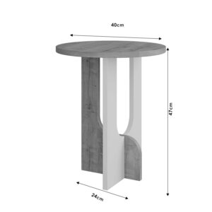 Side table Luna pakoworld natural white D40x47cm 2 Side table Luna pakoworld natural-white D40x47cmIndoor furniture > Tables auxiliary