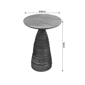 Side table Souler Inart brown solid mango wood D38x56cm 3 Side table Souler Inart brown solid mango wood D38x56cmIndoor furniture > Tables auxiliary