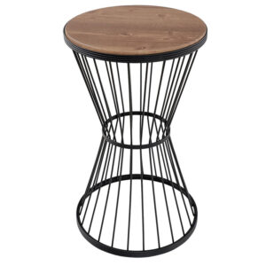 Side table Yava pakoworld walnut-black D35x58cm