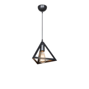 Single light Lesly pakoworld pp ceiling lamp in black shade D24x22cm