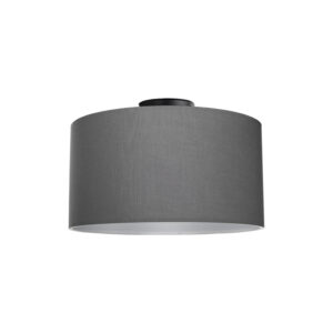 Single light ceiling lamp Momoa pakoworld fabric in gray shade D30x21cm