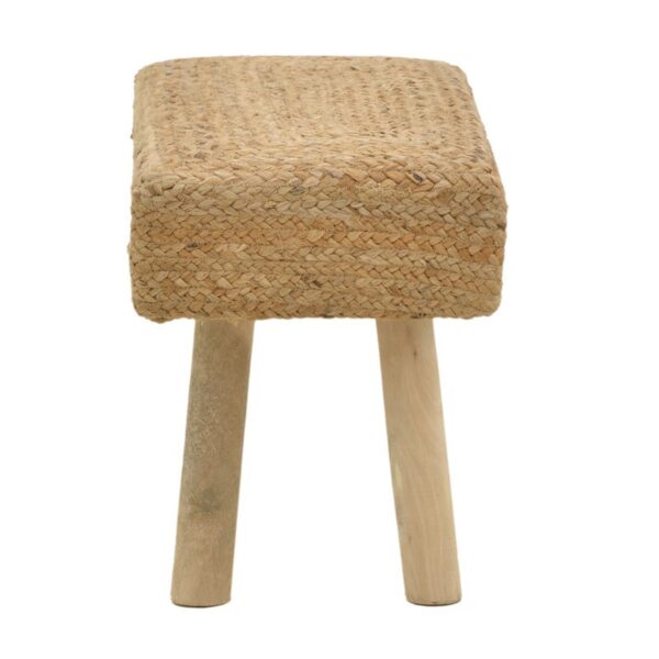 Stool Iolion Inart natural wood jute 60x30x40cm 2 Stool Iolion Inart natural wood-jute 60x30x40cmIndoor furniture > Stools