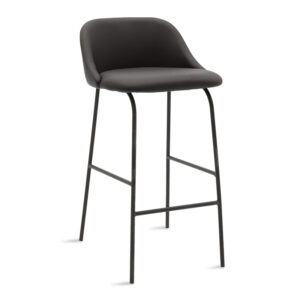 Stool bar Elliot pakoworld metal black with black PU