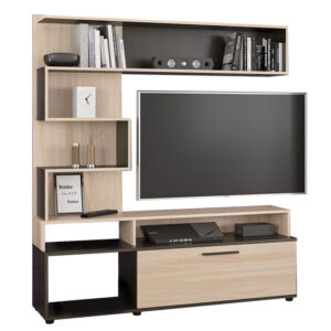 TV unit Jasper pakoworld color wenge-natural 151.5x37.5x169.5cm