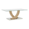 Table Kasmora pakoworld natural wood-glass 110x60x45cm