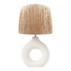 Table lamp Holi Inart E27 white-natural ceramic-metal D28x47cm