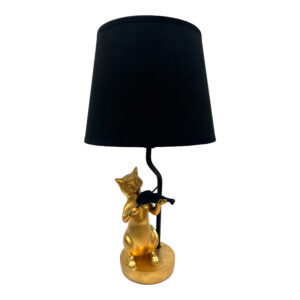 Table lamp Lembo Inart E27 black-gold metal D20x41.5cm