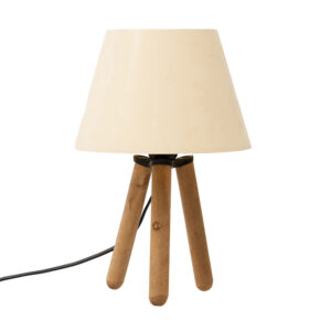 Table lamp PWL-1071 pakoworld E27 off-white-natural D22x32cm