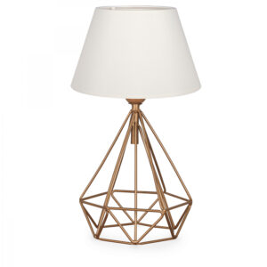 Table lamp PWL-1080 pakoworld E27 white-golden 22x22x37cm