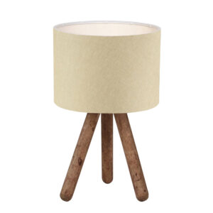 Table lamp PWL-1151 pakoworld E27 beige-walnut D19x32cm