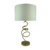 Table lamp Valou Inart E27 gold aluminium-white fabric D35x65cm