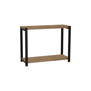 Table shelf Lerf pakoworld oak melamine-black metal 45x17x35cm