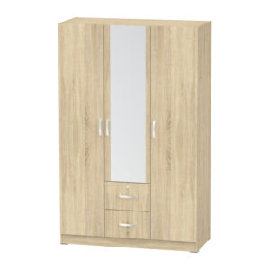 Three-leaf wardrobe Dillion pakoworld sonoma melamine 120x52x190cm