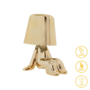 Touch table lamp LED Radiance pakoworld rechargeable gold D15x17cm