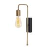 Wall lamp Futura  pakoworld Ε27 golden-black color 22x6x42cm