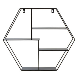 Wall shelf Matisse pakoworld metal black 50x10x44cm