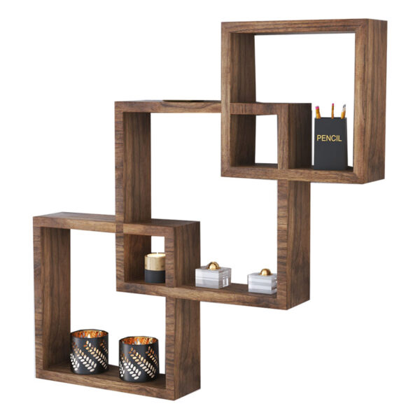 Wall shelf unit Maas pakoworld walnut 33x8.5x33cm