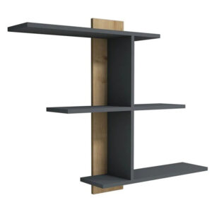 Wall shelf unit Norman pakoworld sonoma-anthracite 110x19.5x90cm