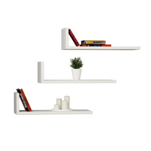 Wall shelves L-Model pakoworld white 50x20x14