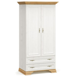 Wardrobe Jaden pakoworld double leaf color golden oak-white antique 101x62x197