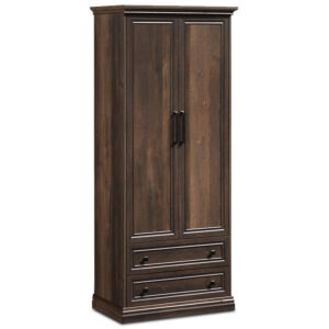 Wardrobe Mozart pakoworld with 2 doors and drawers in walnut colour 83x52x202