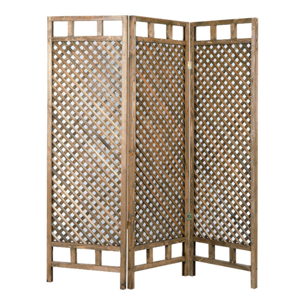 Wooden screen Locky pakoworld antique natural 150x2x160cm