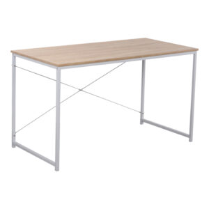 Work desk Ramon pakoworld natural melamine-metal white 120x60.5x70cm