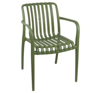 Armchair Zoi pakoworld pp in dark green shade 58.5x54x80cm