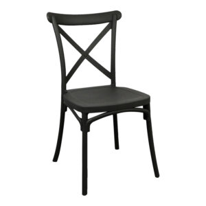 Crossie pakoworld pp chair in black shade 38x46.5x82cm