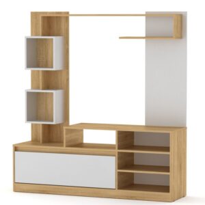 Entertainment unit Aiden pakoworld sonoma-white 150x38.5x160cm