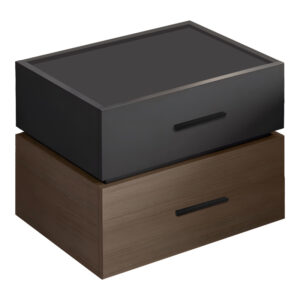 Sonlen pakoworld bedside table melamine and mdf in sonoma-charcoal shade 60x40x44.5cm