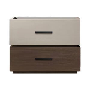 Sonlen pakoworld melamine and mdf bedside table in walnut-beige shade 60x40x44.5cm