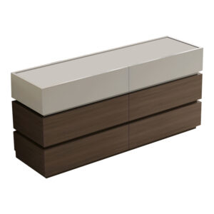 Sonlen pakoworld melamine and mdf chest of drawers in walnut-beige shade 120x40x72cm